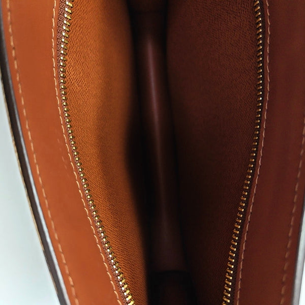 Monogram Coated Canvas Top Handle Bag Brown