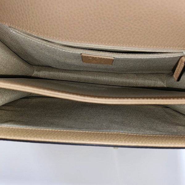 Interlocking G Large Calfskin Brown