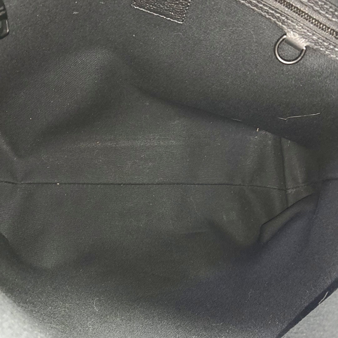 Monogram Coated Canvas Shoulder Bag Black