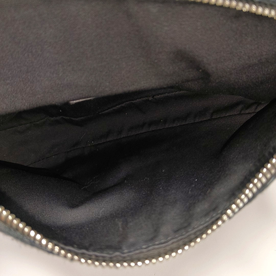 Saddle Medium Oblique Canvas Black