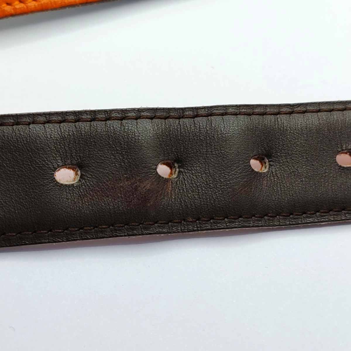 Orange Leather Belt