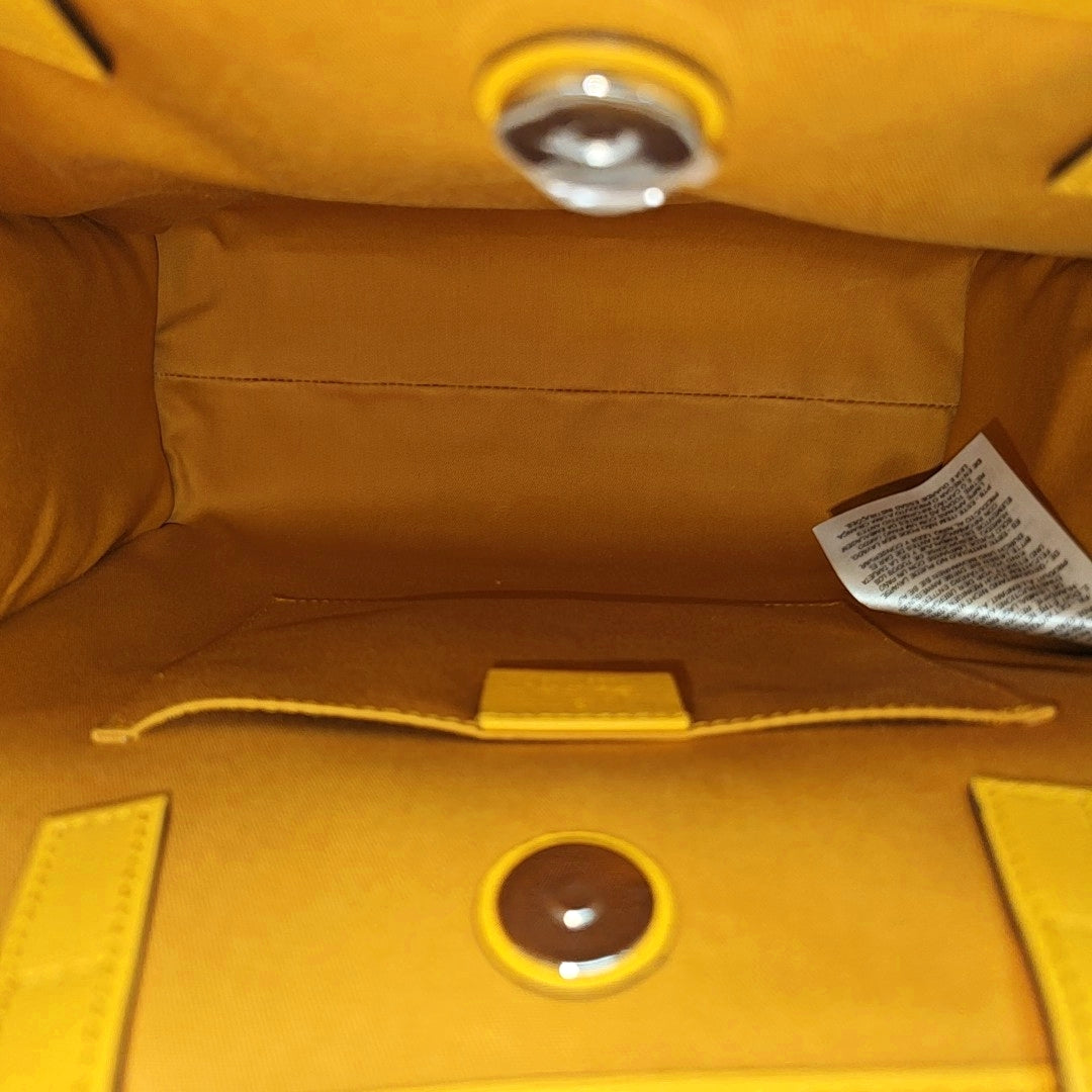 Monogram Coated Canvas Tote Bag Blue