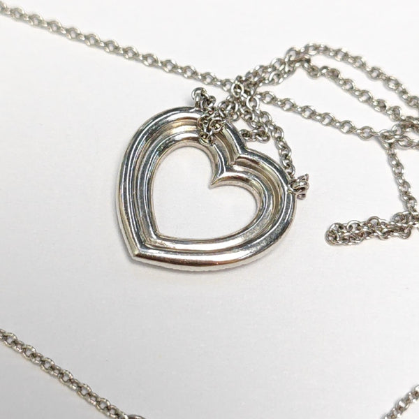 Tiffany Hearts Platinum 950 Silver Necklace