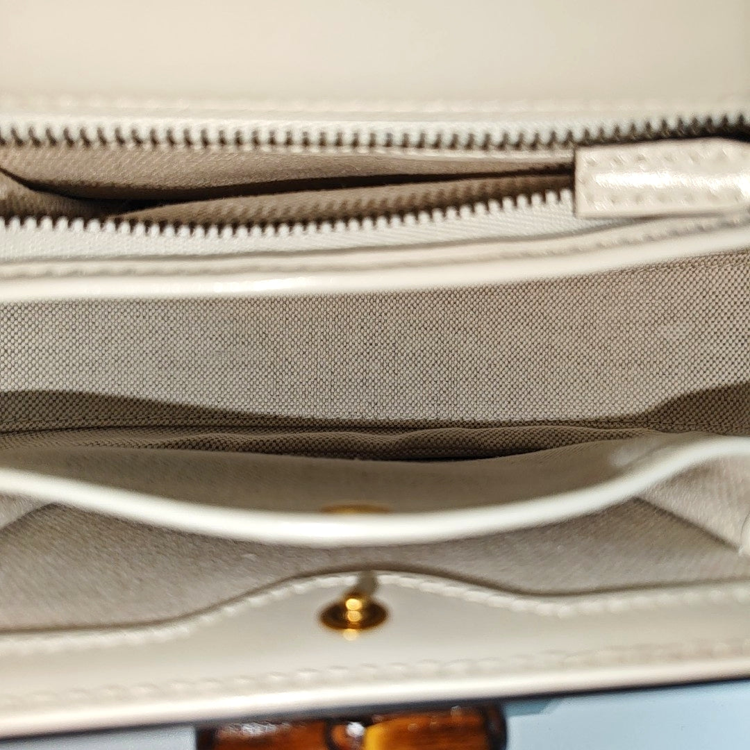 Bamboo 1947 Small Calfskin White