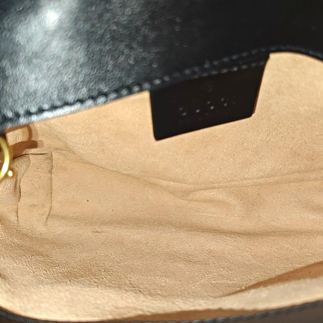 GG Marmont Mini Quilted Calfskin Black