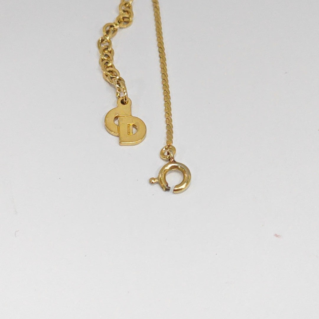 Twist Round Metal Gold Necklace
