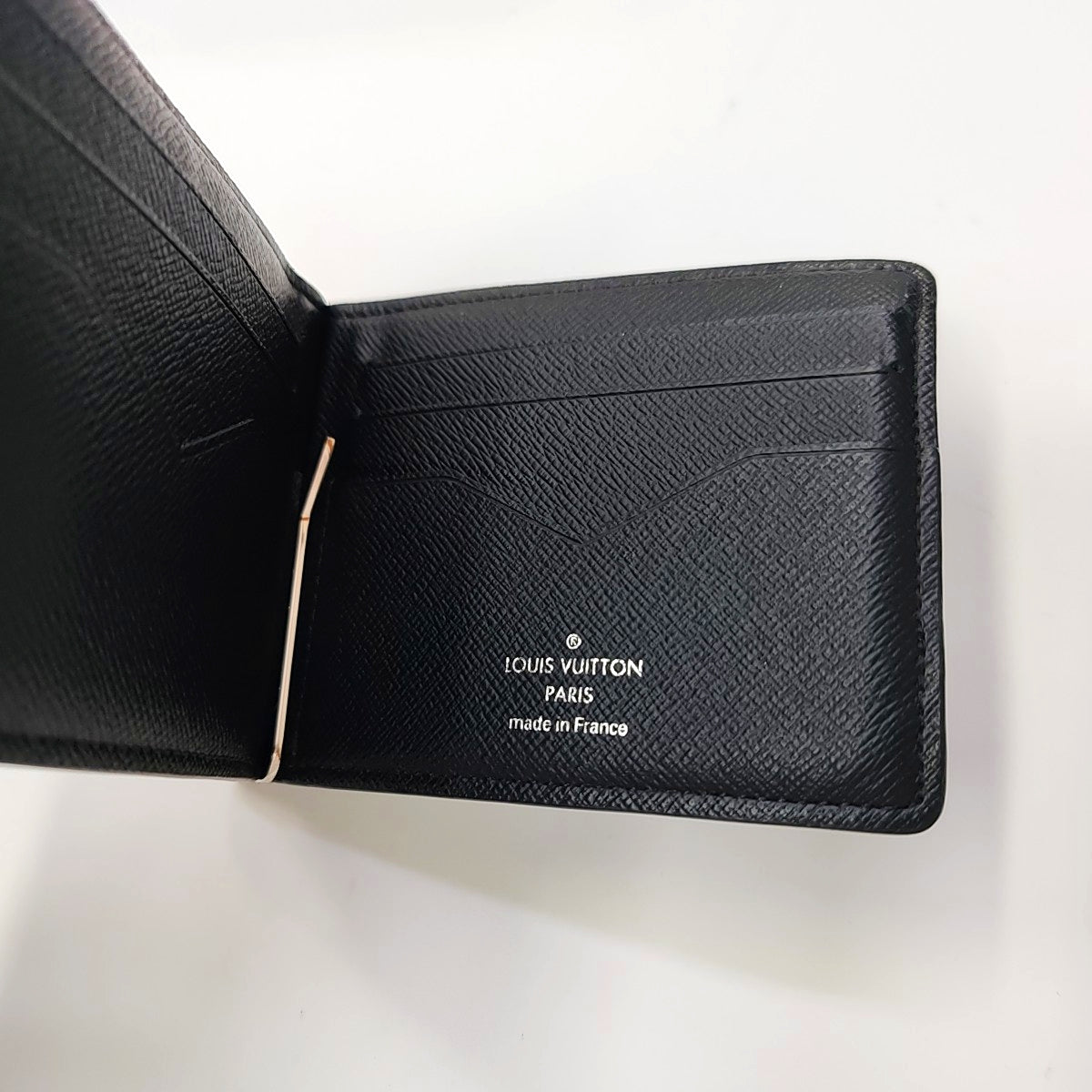 AMERIGO Damier Graphite Coated Canvas Gray Card Holder