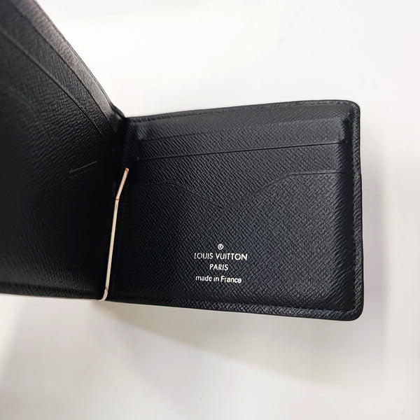 AMERIGO Damier Graphite Coated Canvas Gray Card Holder