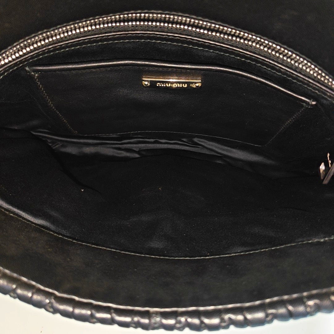 Crystal Quilted Lambskin Black