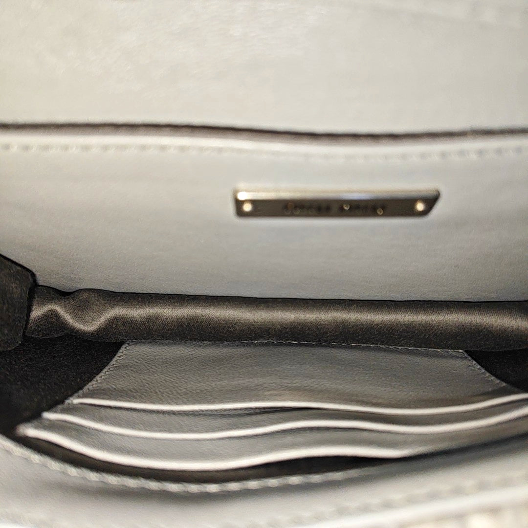 Quilted Velvet Shoulder Bag Gray