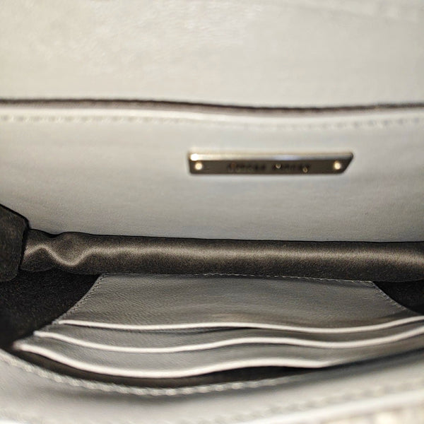 Quilted Velvet Shoulder Bag Gray