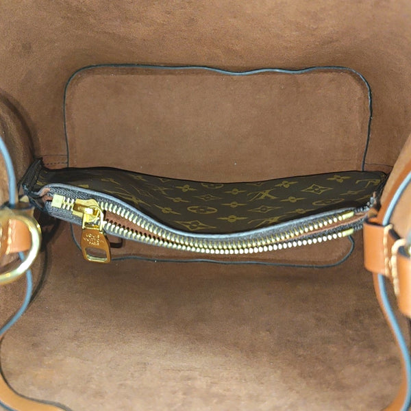 NÉONOÉ MM Monogram Coated Canvas Brown