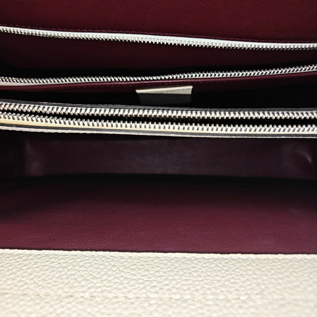 Zumi Medium Calfskin White