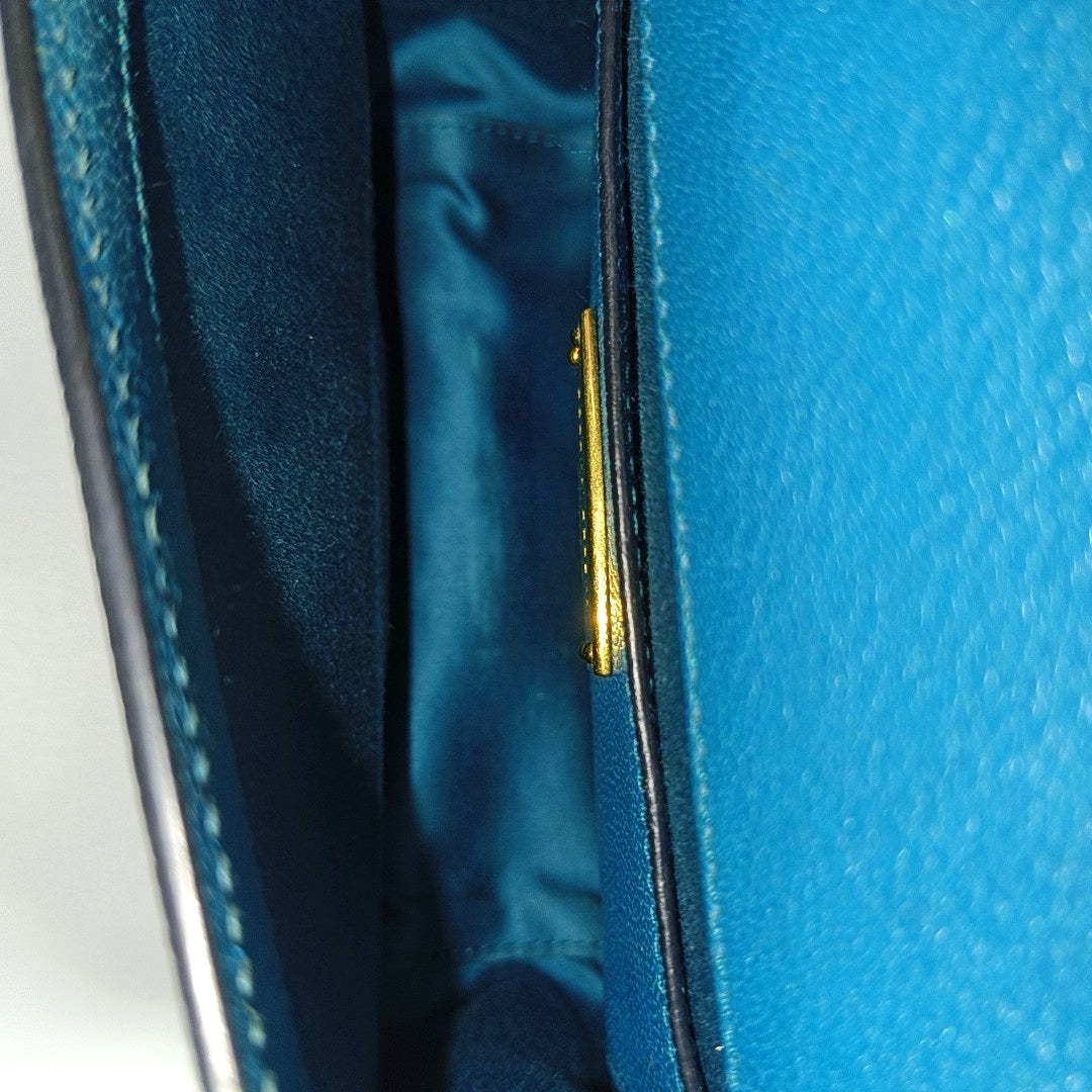 Calfskin Shoulder Bag Blue