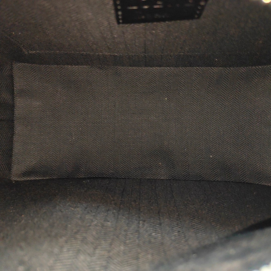 Puzzle Fold Small Quilted Calfskin Black