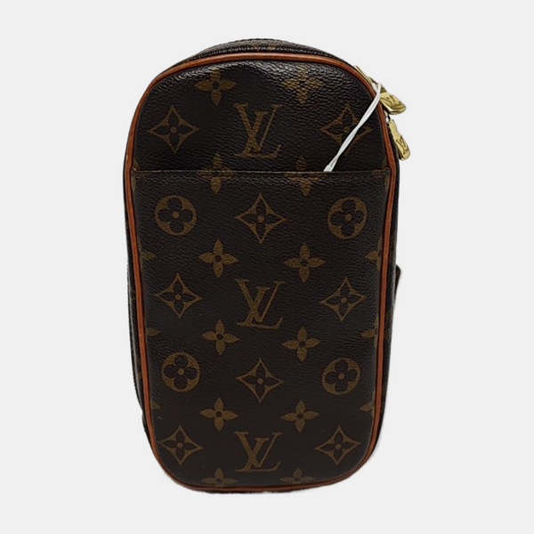 GANGE Monogram Coated Canvas Brown