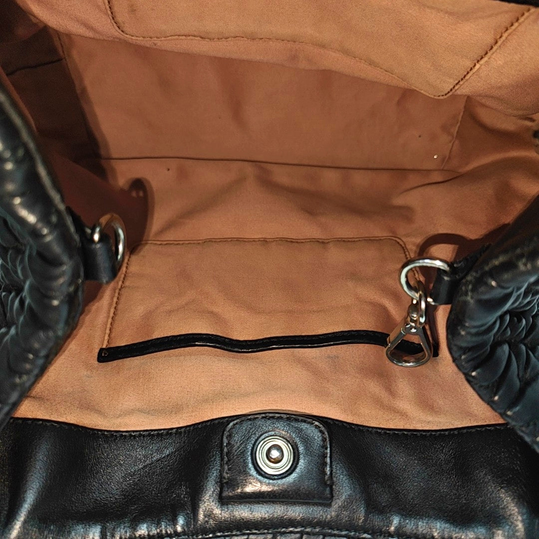 Avenue Quilted Lambskin Black
