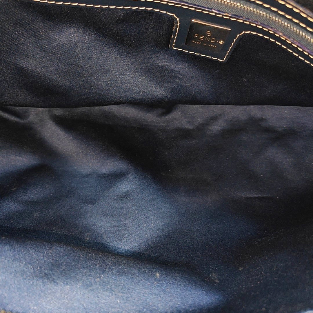 Canvas Top Handle Bag Blue