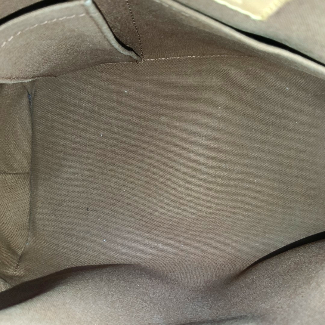 Monogram Coated Canvas Top Handle Bag Brown