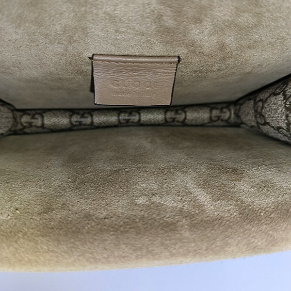Dionysus Mini Monogram Coated Canvas Beige