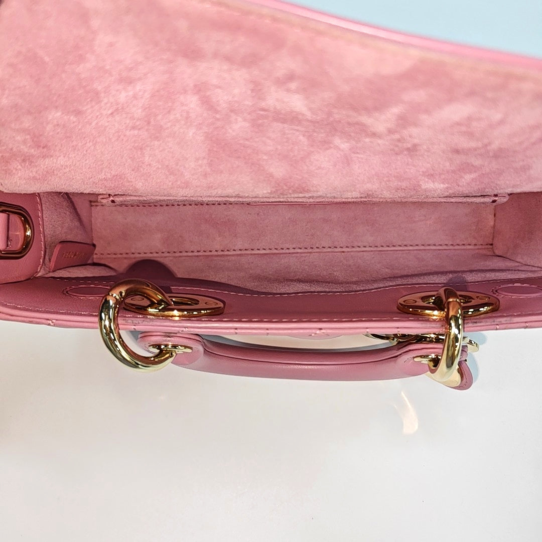 Lady D-Joy Small Cannage Lambskin Purple