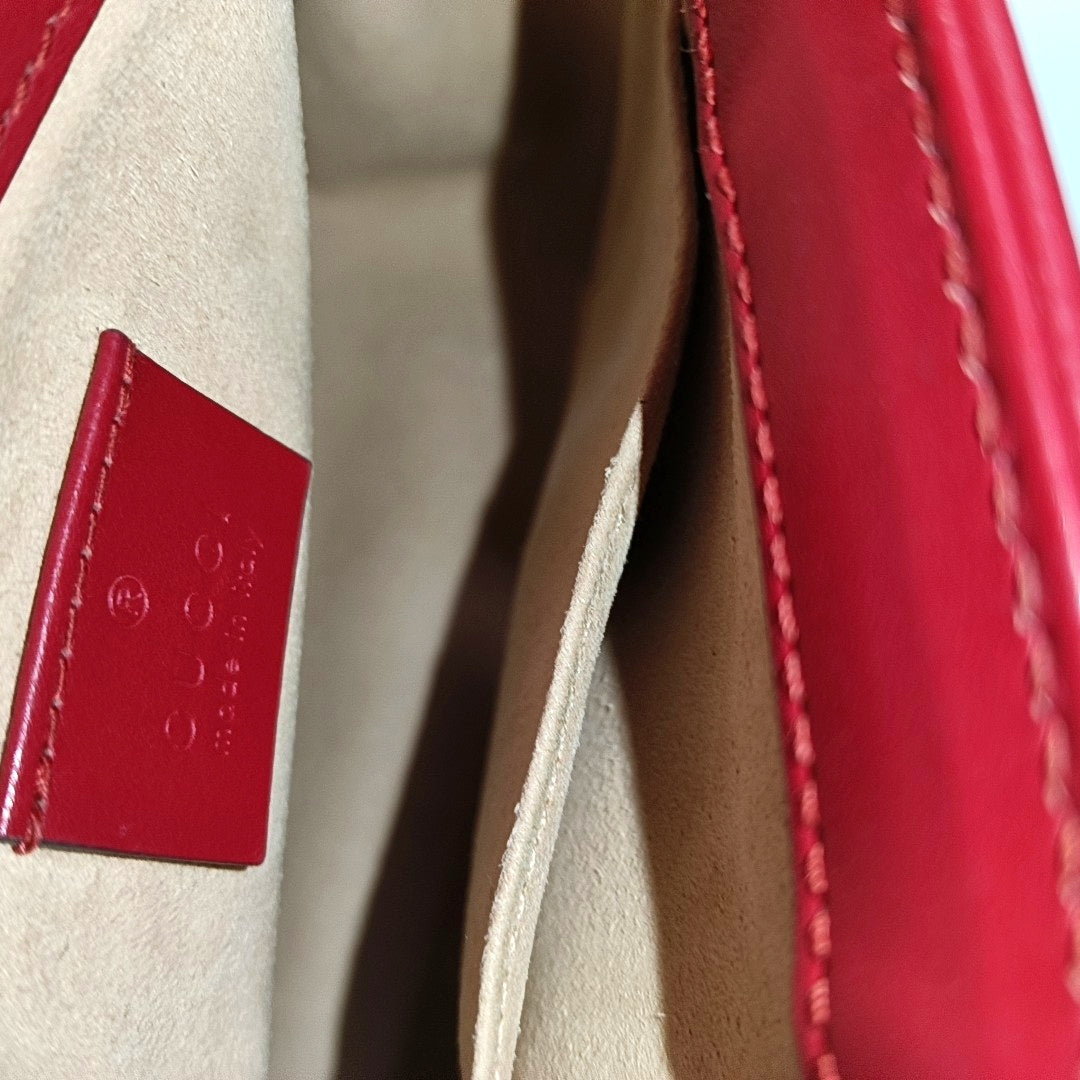 GG Marmont Mini Quilted Calfskin Red