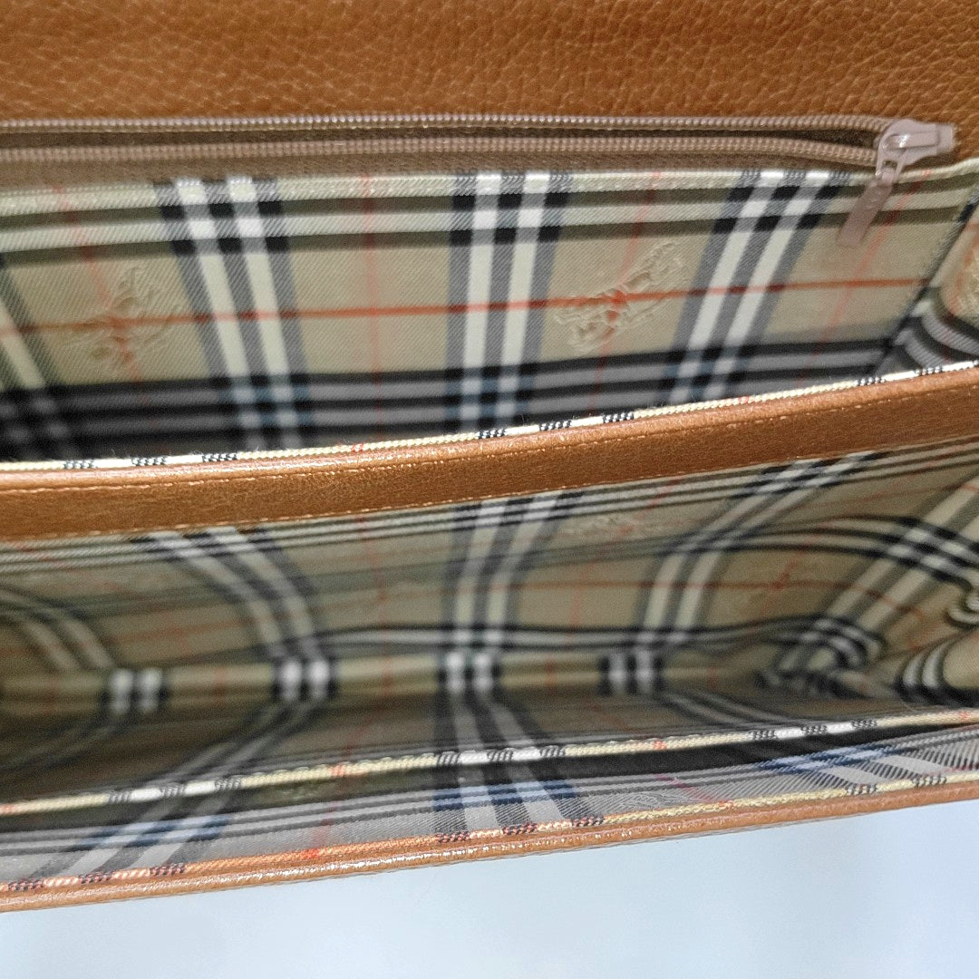 Calfskin Shoulder Bag Brown