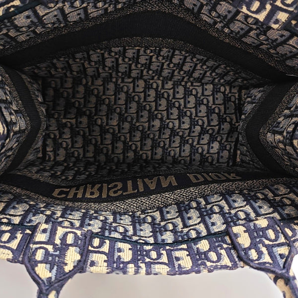 Book Tote Medium Oblique Canvas Blue