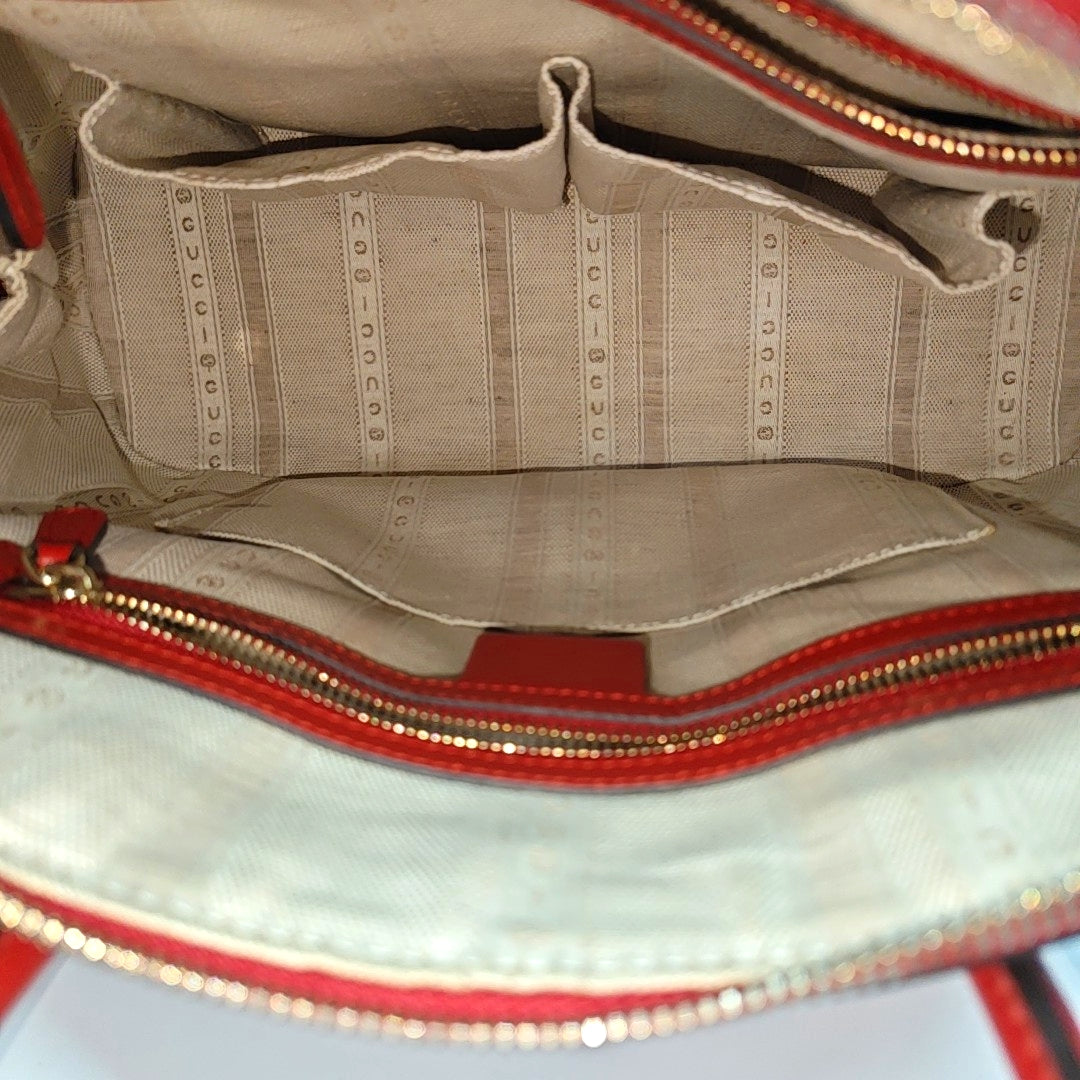 Calfskin Top Handle Bag Red