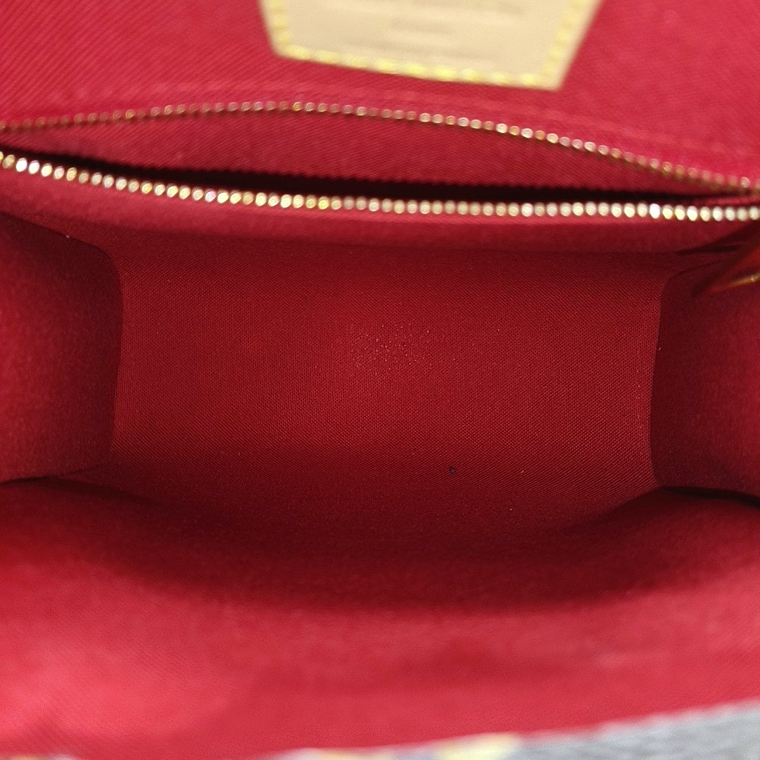 SAC PLAT BB Monogram Coated Canvas Brown