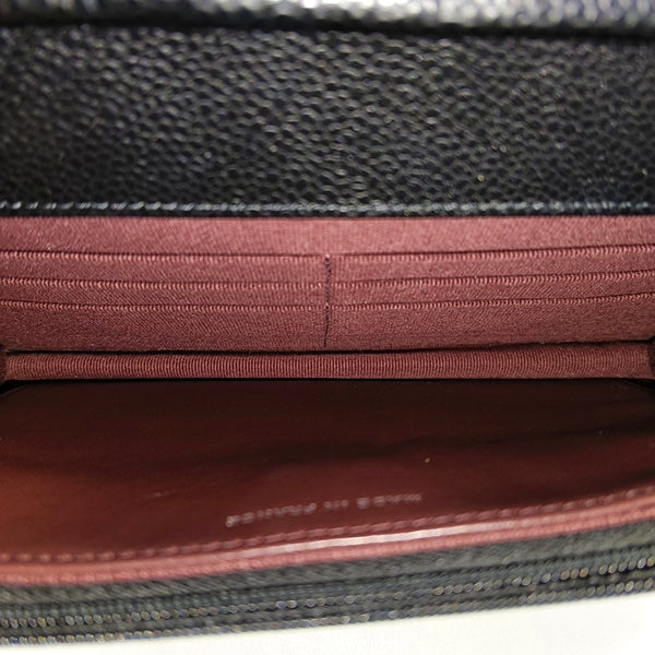 WOC Quilted Grained Calfskin Black