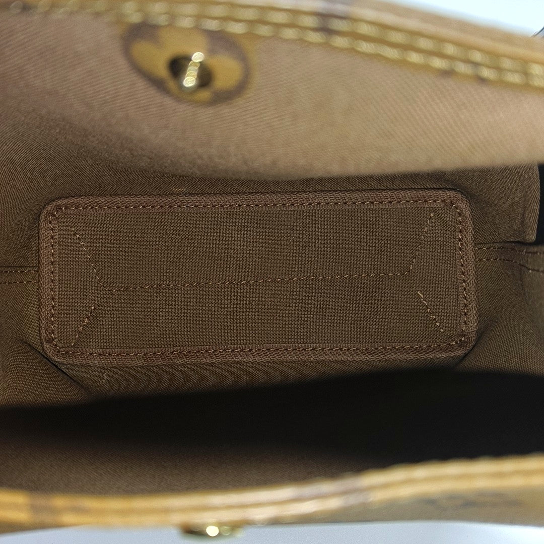 ATLANTIS BB Monogram Coated Canvas Brown