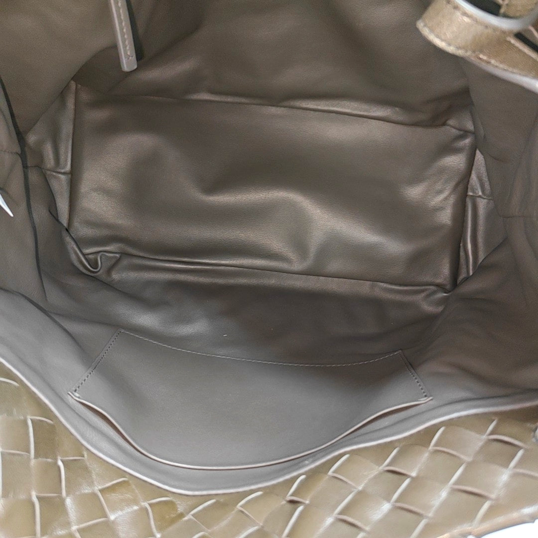 Lambskin Top Handle Bag Green