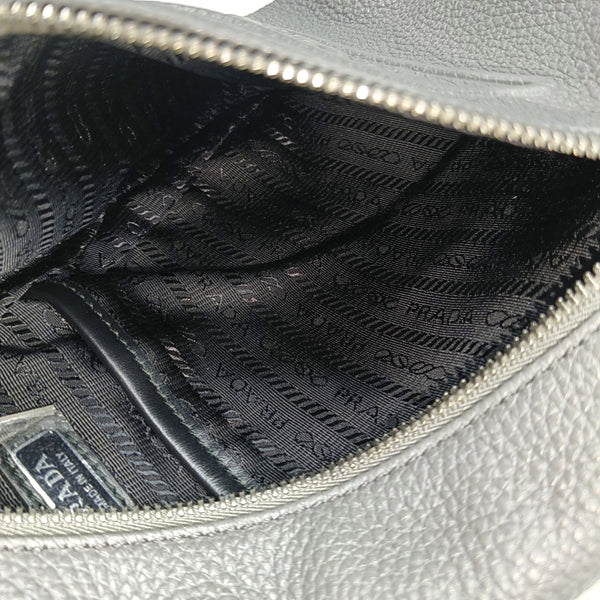 Authenticated pre-owned  Triangle Leather Gray - Belt Bag at Looply