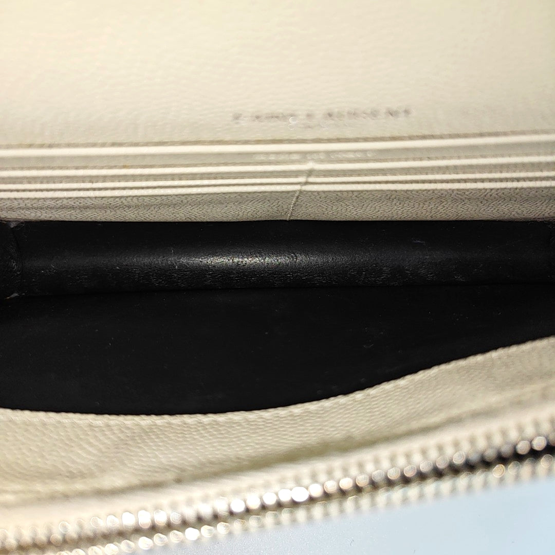 MONOGRAM WOC Chevron Calfskin White