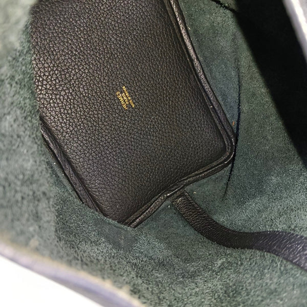Authenticated pre-owned  Picotin Lock Clemence Black - Bucket Bag at Looply