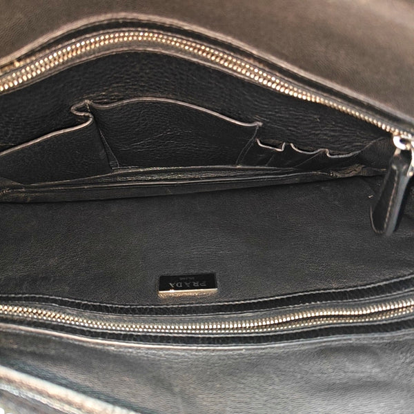 Calfskin Top Handle Bag Black
