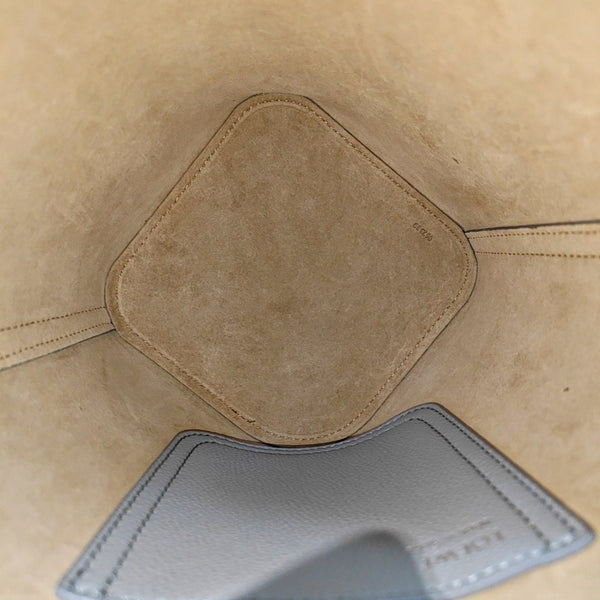 Pebble Bucket Mini Calfskin Gray