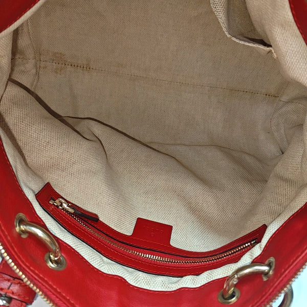 Monogram Calfskin Tote Bag Red