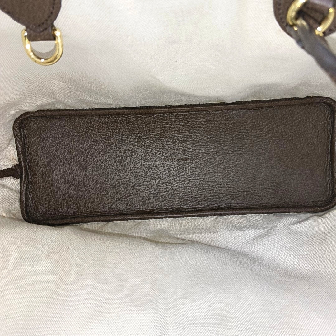 Monogram Coated Canvas Top Handle Bag Beige
