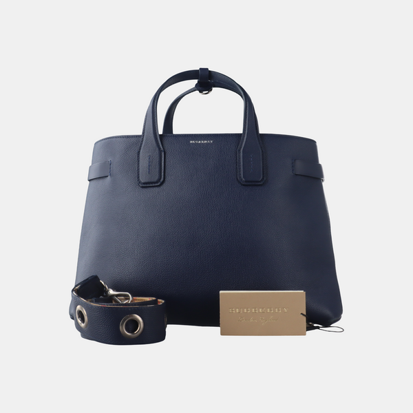 The Banner Medium Calfskin Blue