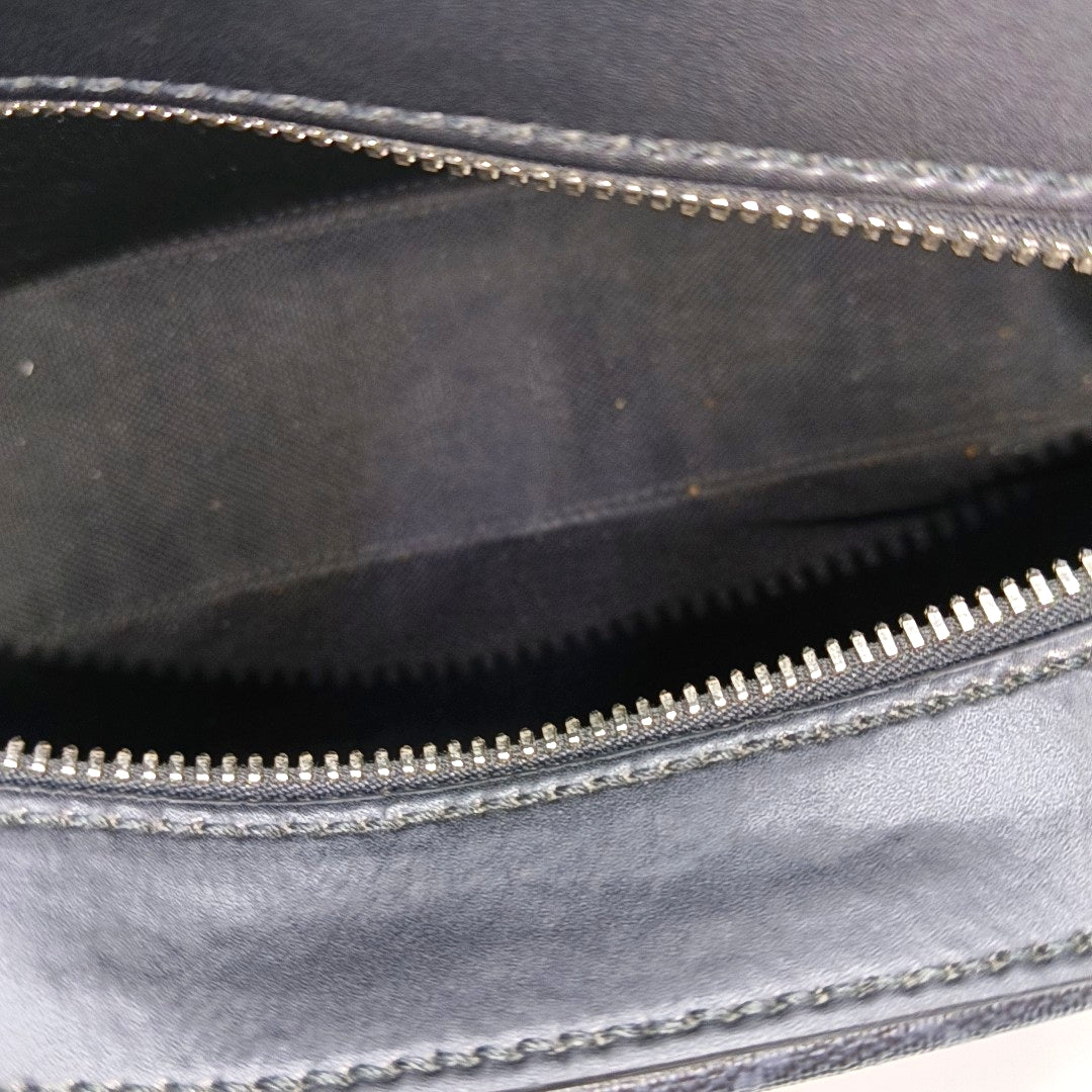 Monogram Coated Canvas Shoulder Bag Black