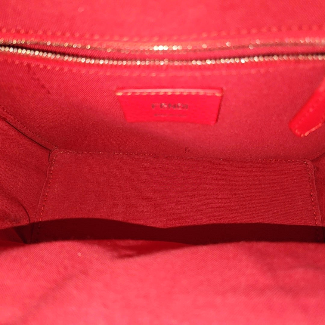 Quilted Calfskin Backpack Red