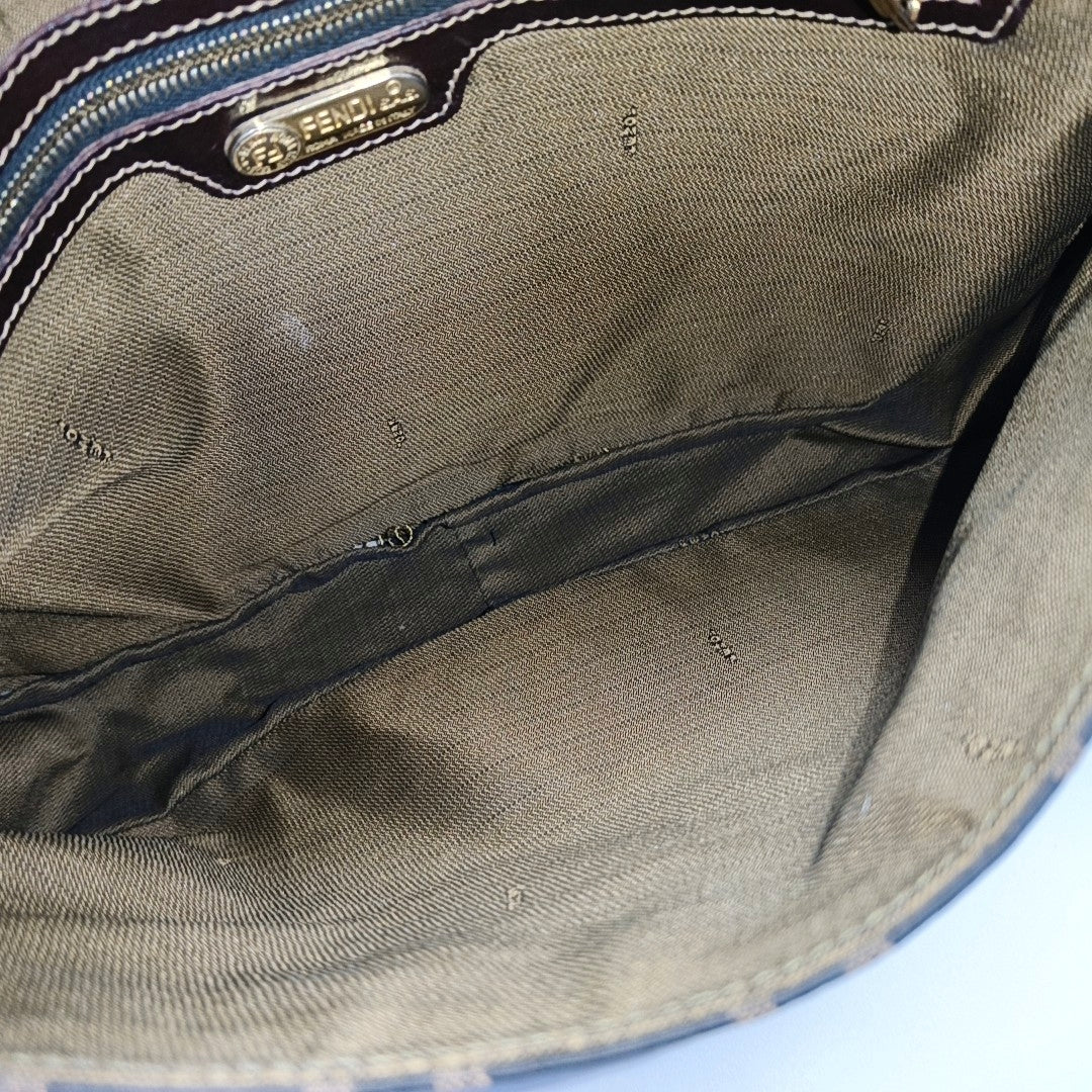 Bolso Bandolera de Lona Marrón