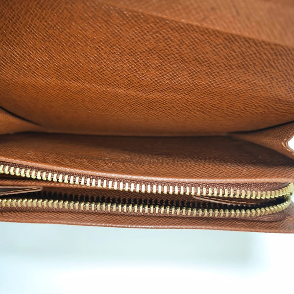TRESOR Monogram Coated Canvas Brown Wallet