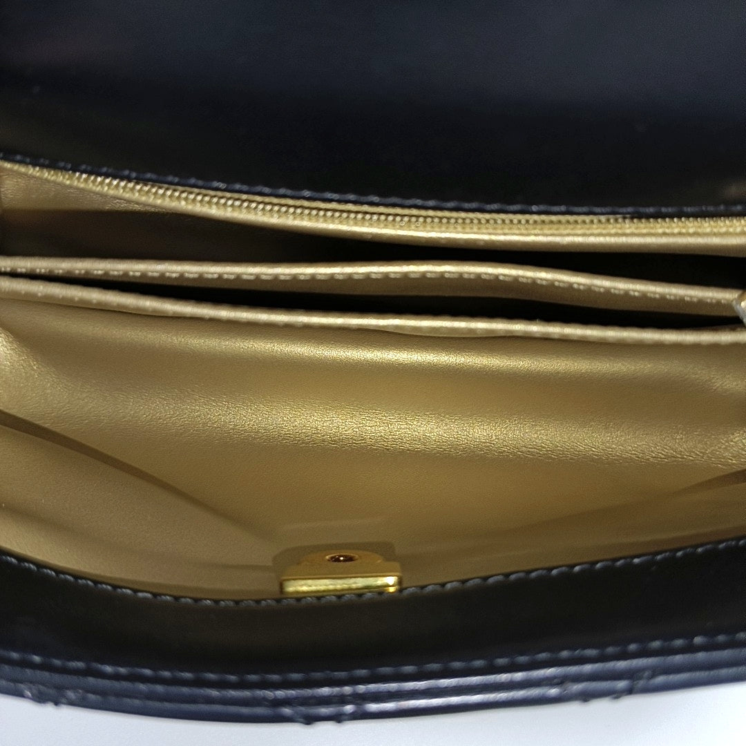COCO HANDLE Small Quilted Calfskin Black