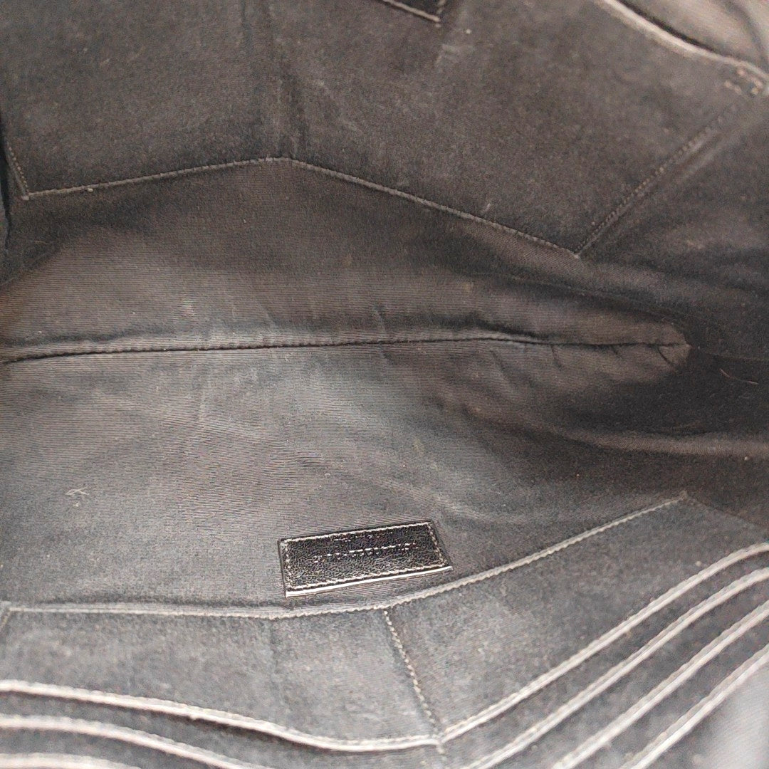 MONOGRAM Chevron Calfskin Black