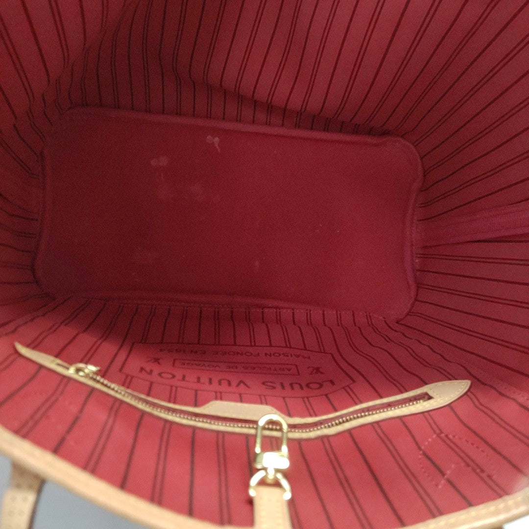 NEVERFULL MM Monogram Coated Canvas Brown