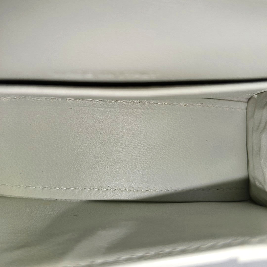 Hourglass Mini Calfskin White