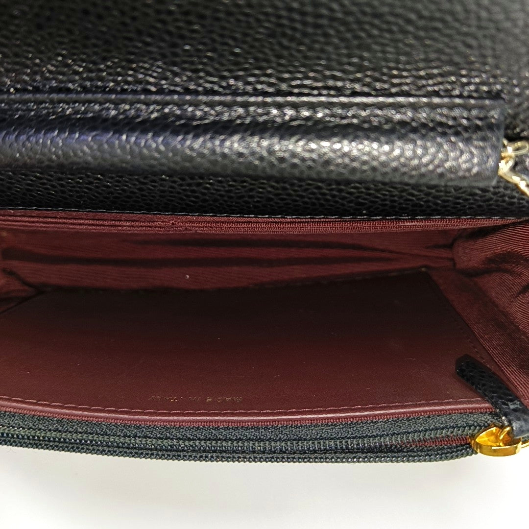 WOC Quilted Grained Calfskin Black